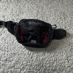 Outdoor Products Waist Pack Black Red Trim Hiking Running‎ Travel Fanny Pack Bag